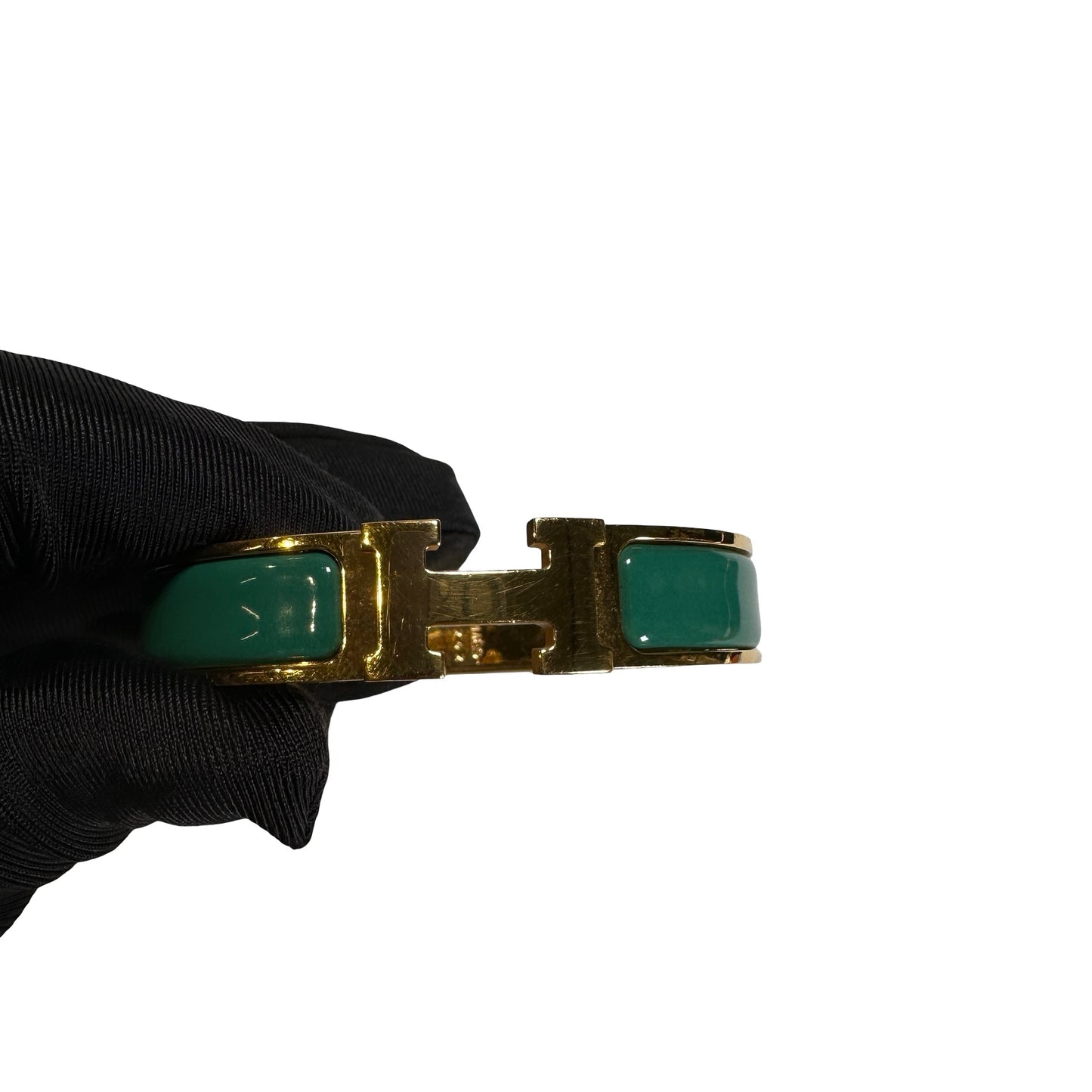 Used HERMES Bracelet BRACELET Green GHW