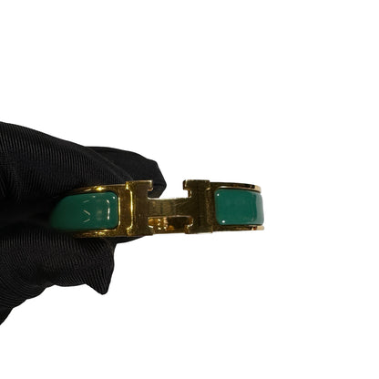 Used HERMES Bracelet BRACELET Green GHW