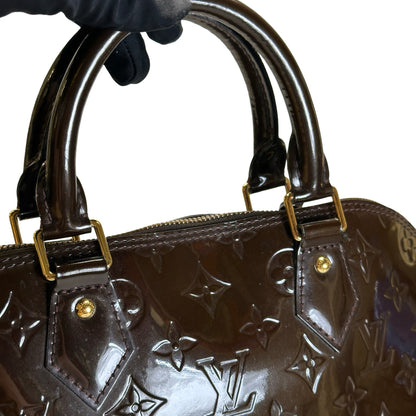 Used LOUIS VUITTON Monogram Vernis Alma Handbag Amarante