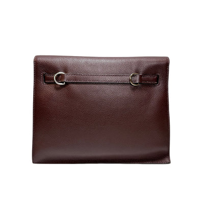 Used Hermès Clemence leather Kelly Danse Shoulder Bag Brown GHW