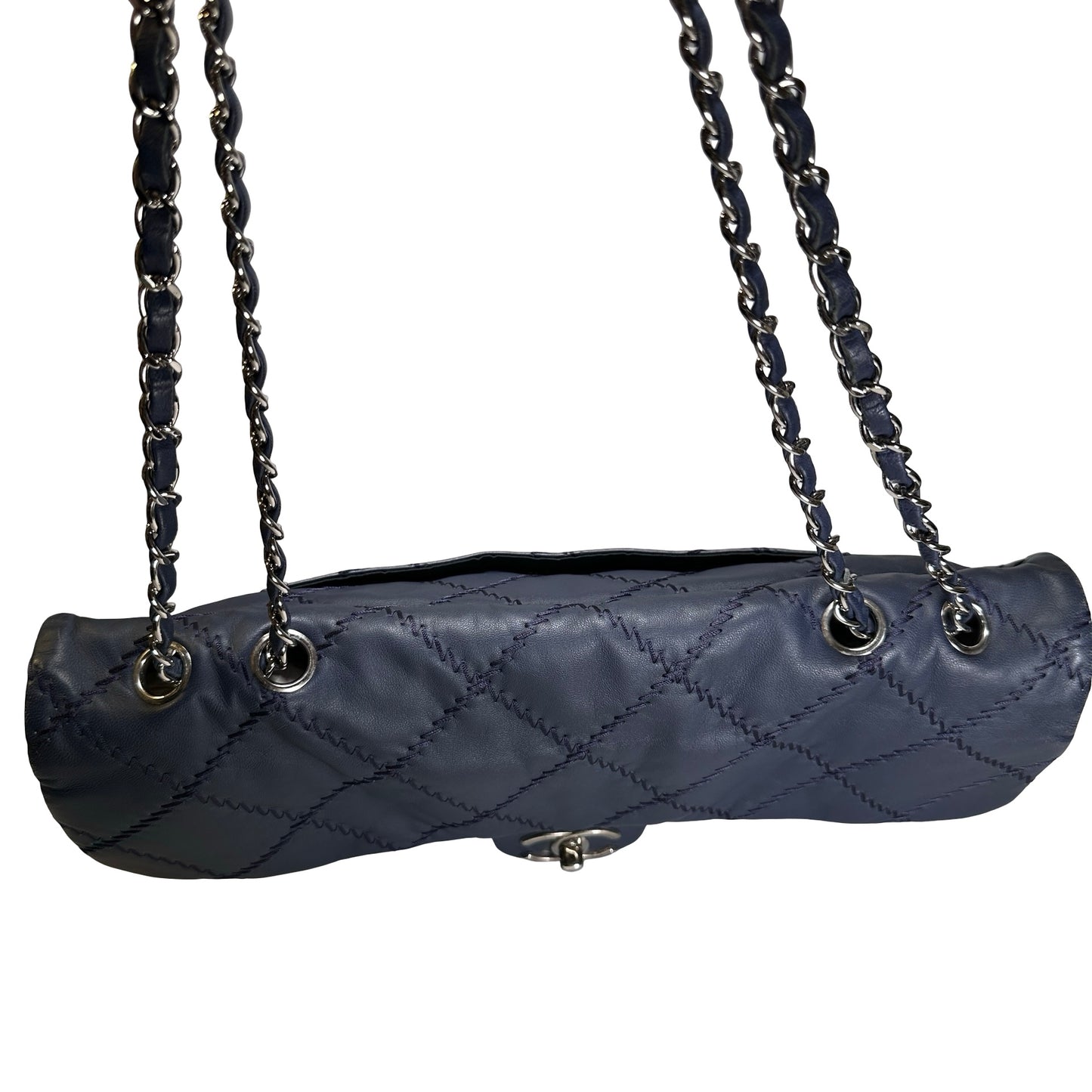 Used CHANEL Ultimate Stitch Flap Bag Wild Stitch Chain Shoulder Bag Navy PHW