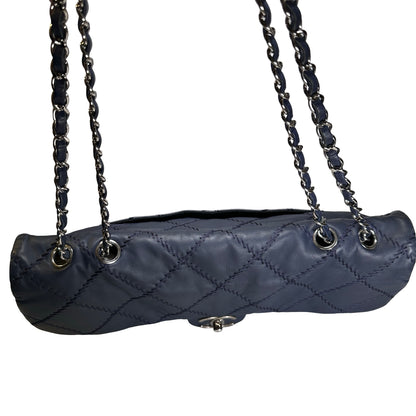 Used CHANEL Ultimate Stitch Flap Bag Wild Stitch Chain Shoulder Bag Navy PHW