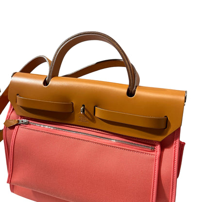 Used HERMÈS Herbag 31 Cross Body Bag Pink Brown PHW