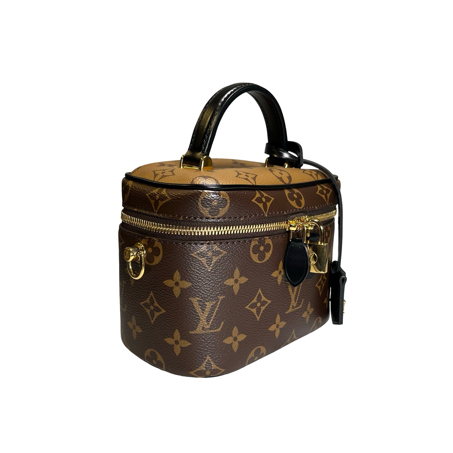 Used LOUIS VUITTON Monogram Reverse Monogram Canvas Vanity PM Monogram/Reverse Monogram Vanity case Brown Light Brown GHW