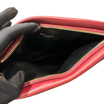 Used SAINT LAURENT Clutch Clutch Red GHW