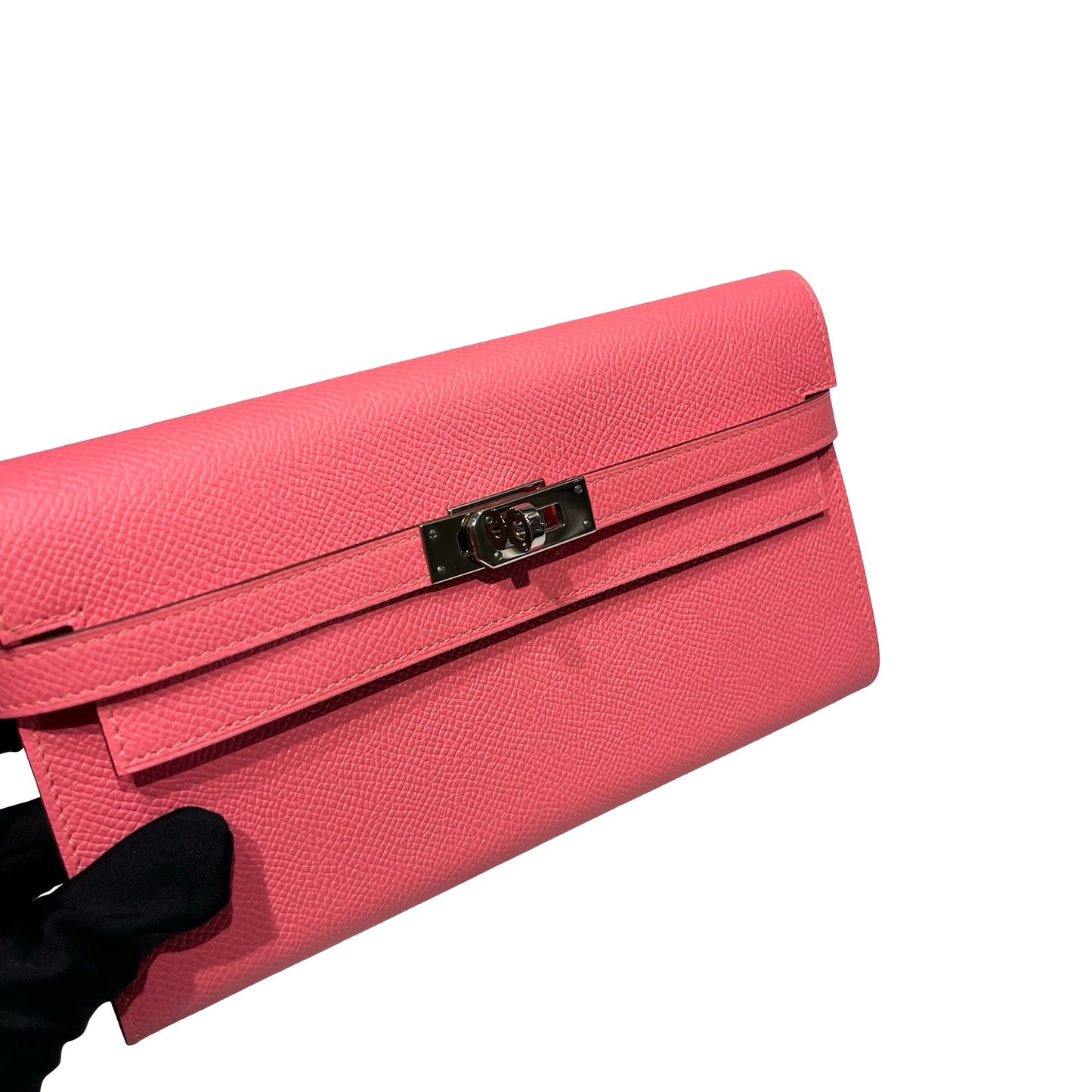Used HERMÈS KELLY WALLET Wallet Pink PHW