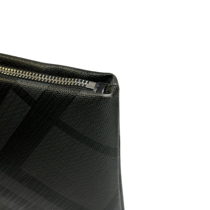 Used BURBERRY London Check Clutch Clutch Black Grey