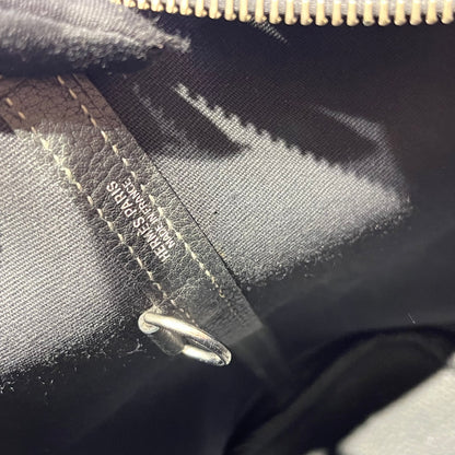 Used HERMÈS Toile Zip Garden Party PM Tote Bag Black PHW