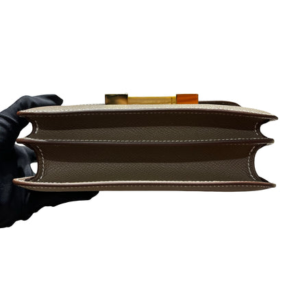 Brand New HERMES Epsom Constance Shoulder Bag Etoupe