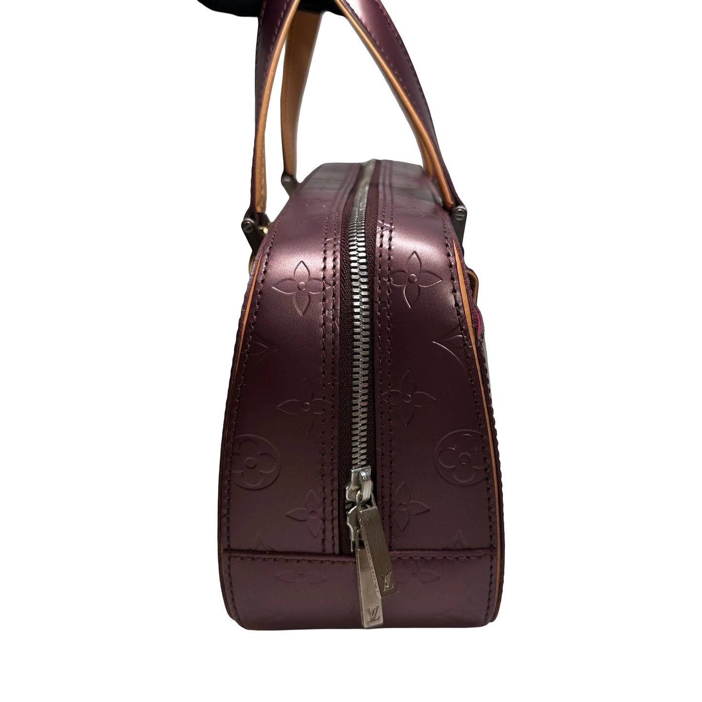 Used LOUIS VUITTON Monogram Satchel PHW Red