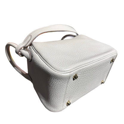 Used Hermès Mini Lindy Cross Body Bag White GHW
