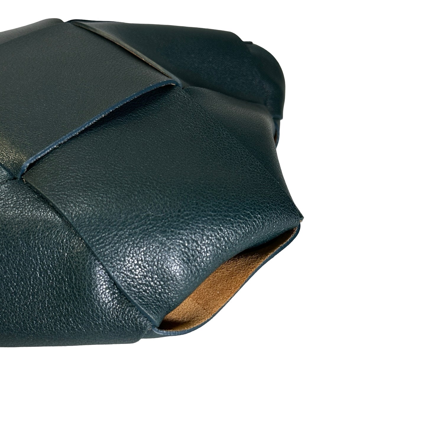 Used BOTTEGA VENETA Intrecciato Cassette Pouch Pouch Teal