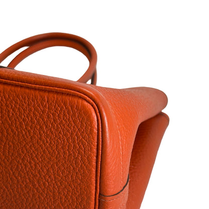 Used HERMES Negonda Garden Party Tote Bag Orange