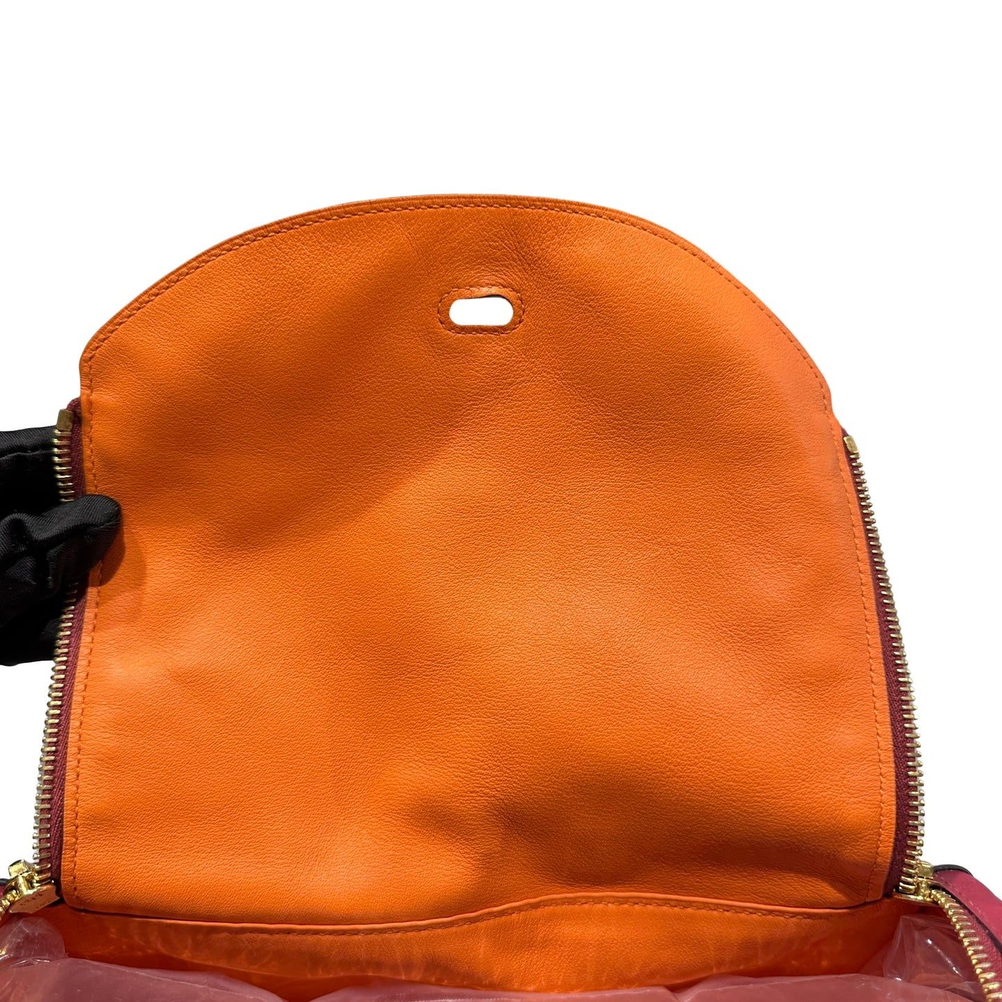 Used HERMÈS Lindy 30 Two Way Shoulder Bag Red Orange (93) GHW