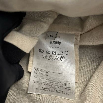 Used VALENTINO Solid Duffle Coat Clothes Black