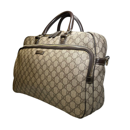 Used GUCCI GG Supreme GG Supreme Briefcase Beige Brown PHW