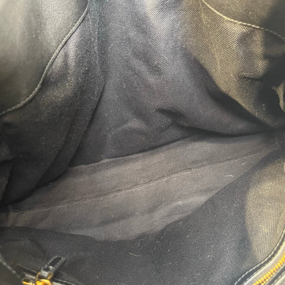 Used GUCCI Solid Medium Shoulder Shoulder Bag Black GHW