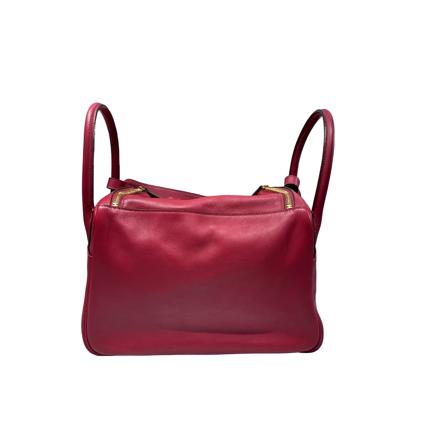 Used HERMÈS Lindy 30 Two Way Shoulder Bag Red Orange (93) GHW