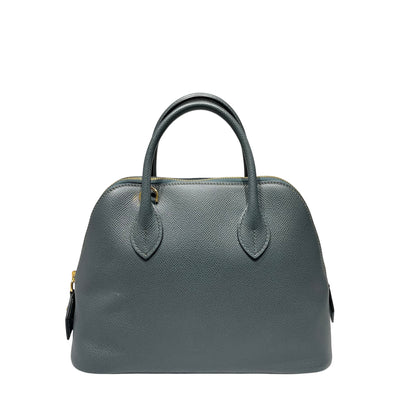 Used HERMÈS BOLIDE 25 Two Way Shoulder Bag Blue GHW
