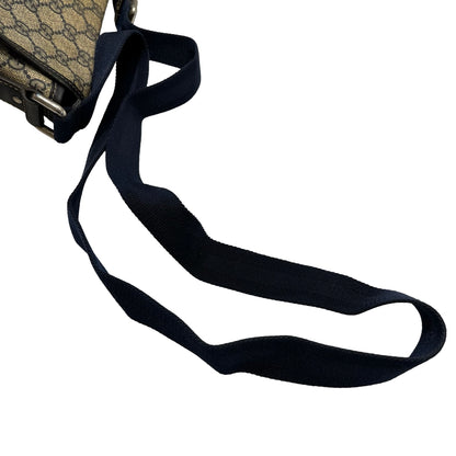 Used GUCCI Canvas Cross Body Bag Beige Navy