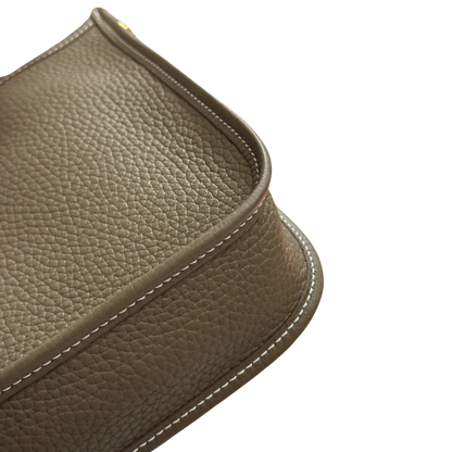 Brand New HERMES Clemence Evelyne Crossbody Bag Etoupe