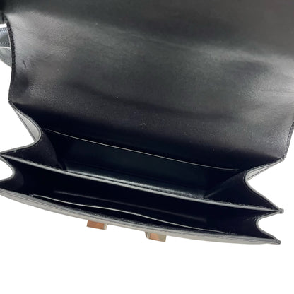 Used HERMES Solid color Constance Shoulder Bag Black