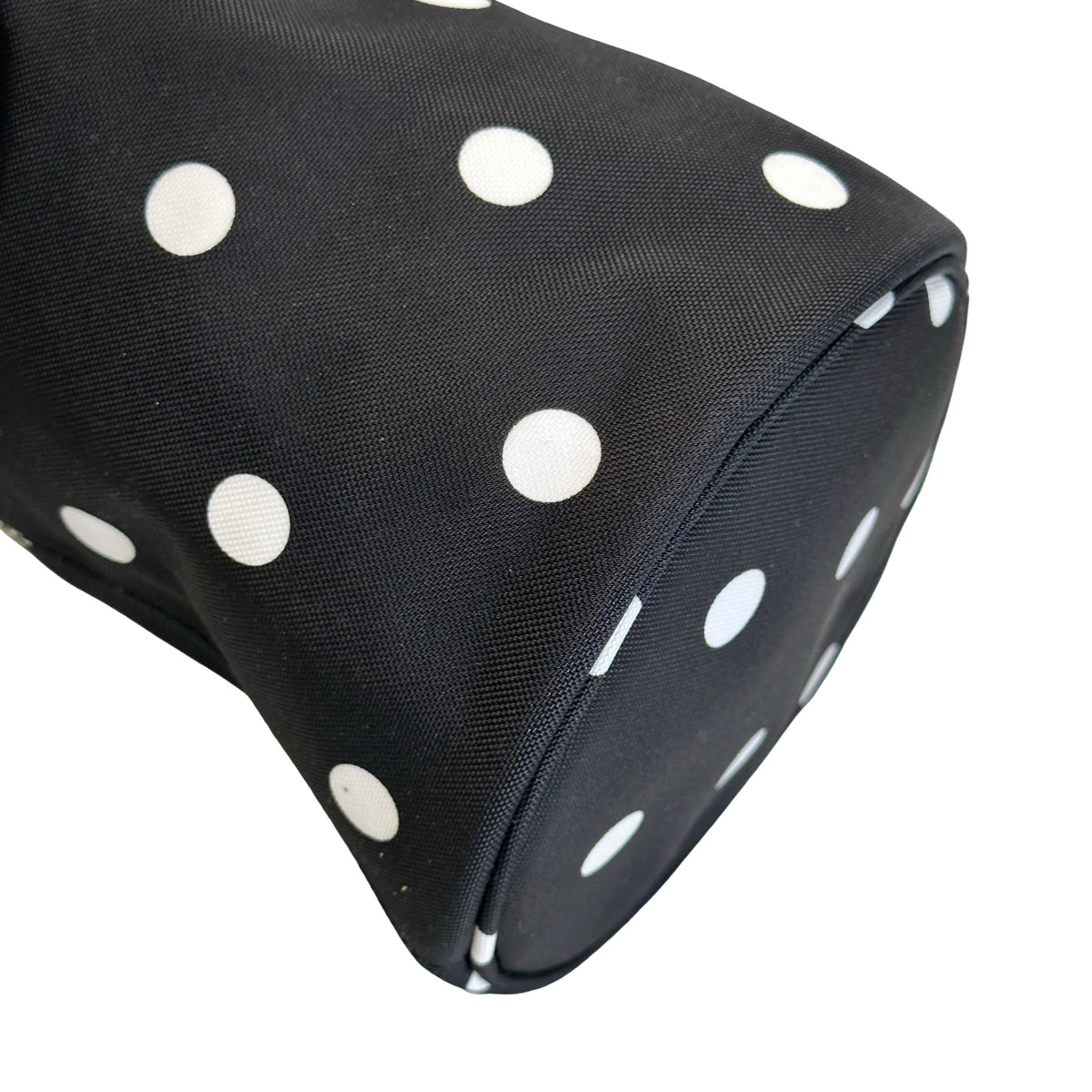 Used BALENCIAGA Polka Dot Wheel Drawstring Bucket Bag Bucket Bag Black White