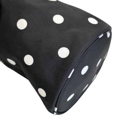 Used BALENCIAGA Polka Dot Wheel Drawstring Bucket Bag Bucket Bag Black White