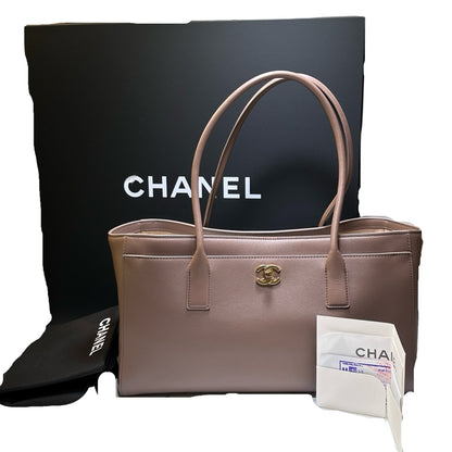 New CHANEL Sheep Skin Small Tote Tote Bag Dusty Rose GHW