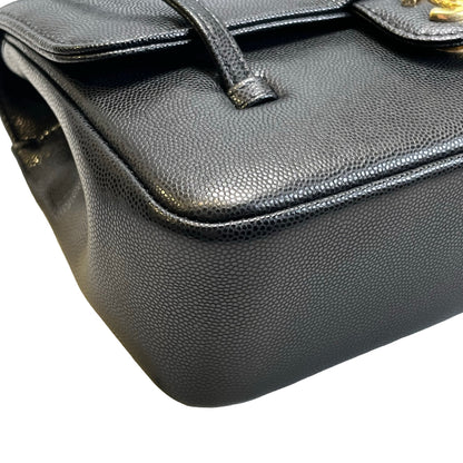 Used CHANEL Caviar Leather Shoulder Bag Shoulder Bag Black