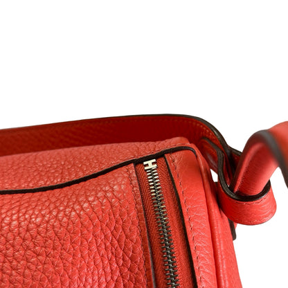 Used HERMES Clemence Lindy Handbag Pink
