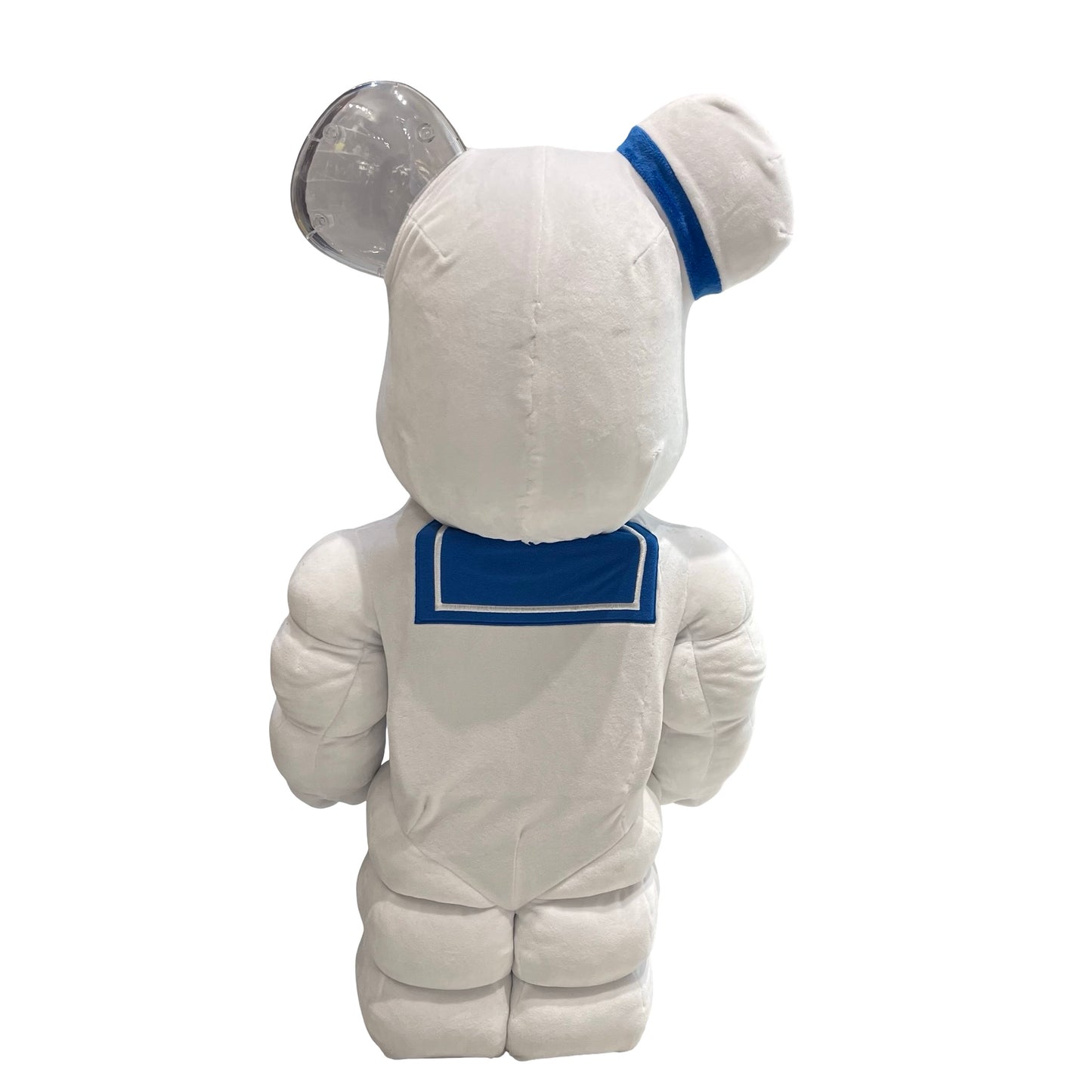 Used BEAR BRICKS Plush Stay Puft Marshmallow Man Bearbrick Plush Accessories White Blue Red