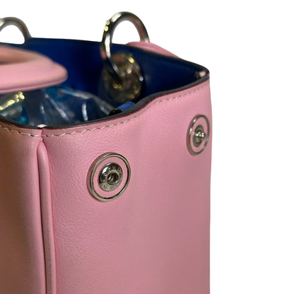 Used DIOR Calfskin Lady Dior Handbag Pink PHW
