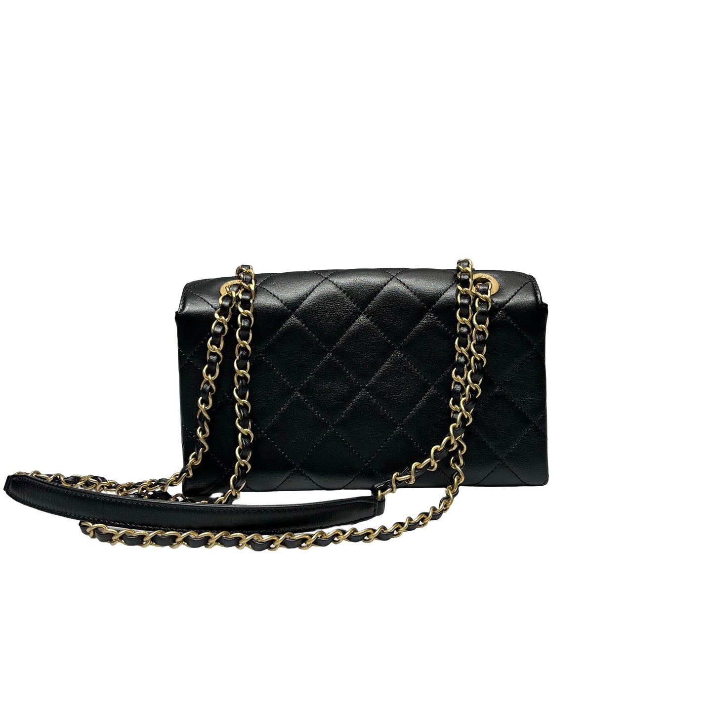 Used CHANEL Cross Body Bag Black GHW