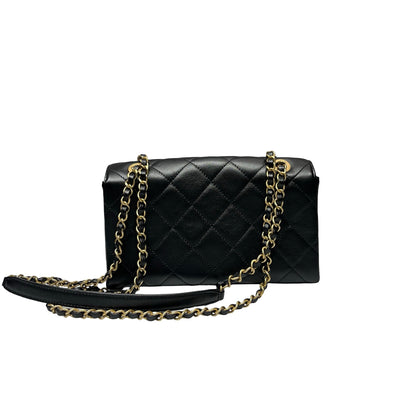 Used CHANEL Cross Body Bag Black GHW
