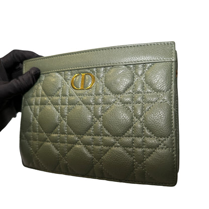 Used Dior Braided Leather Mini Boy Chain Shoulder Bag Lilac Gold