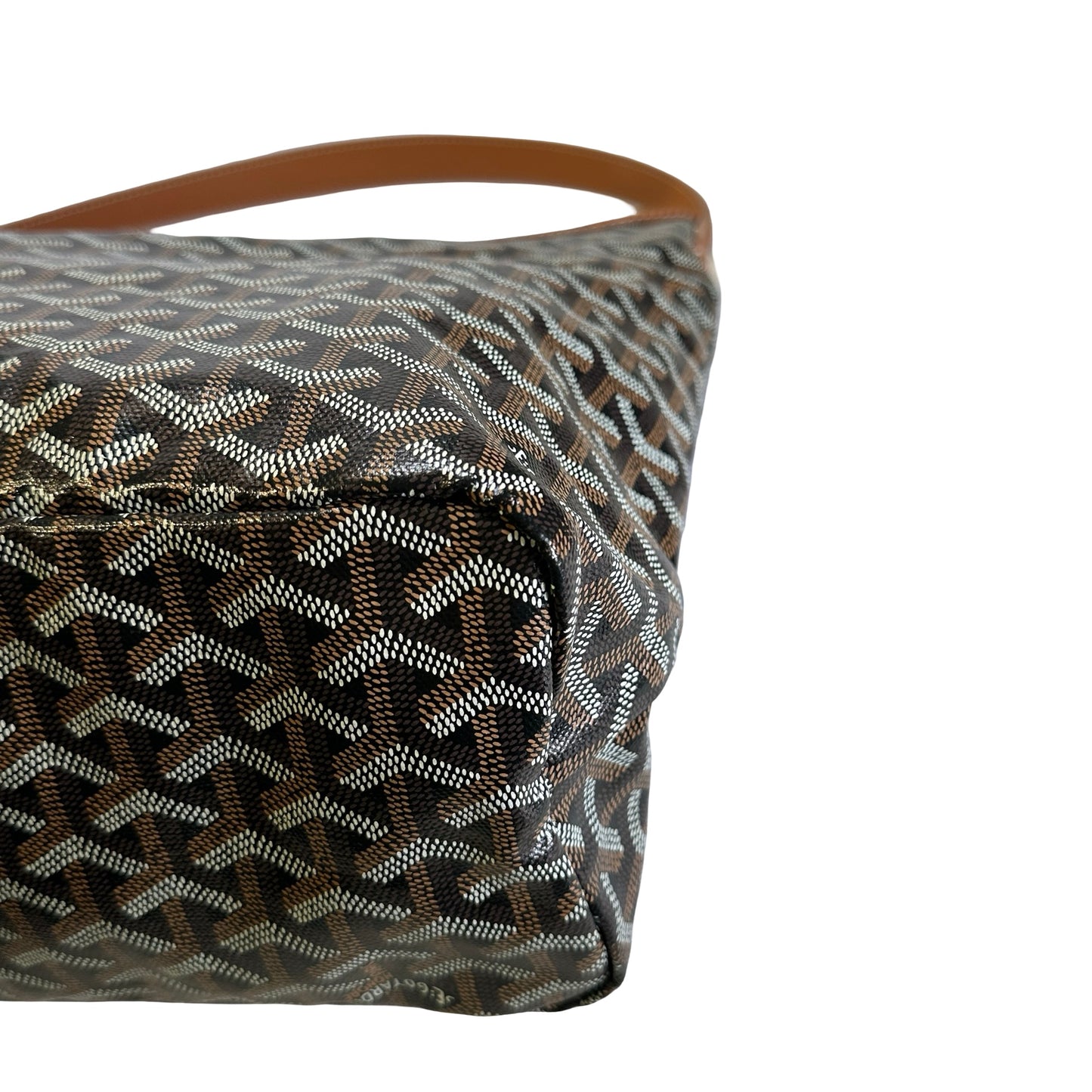 Used GOYARD Goyardine Bohème Hobo Hobo Bag Black Brown PHW
