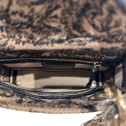 Used Dior Canvas Mini Lady Dior Clutch Multicolour