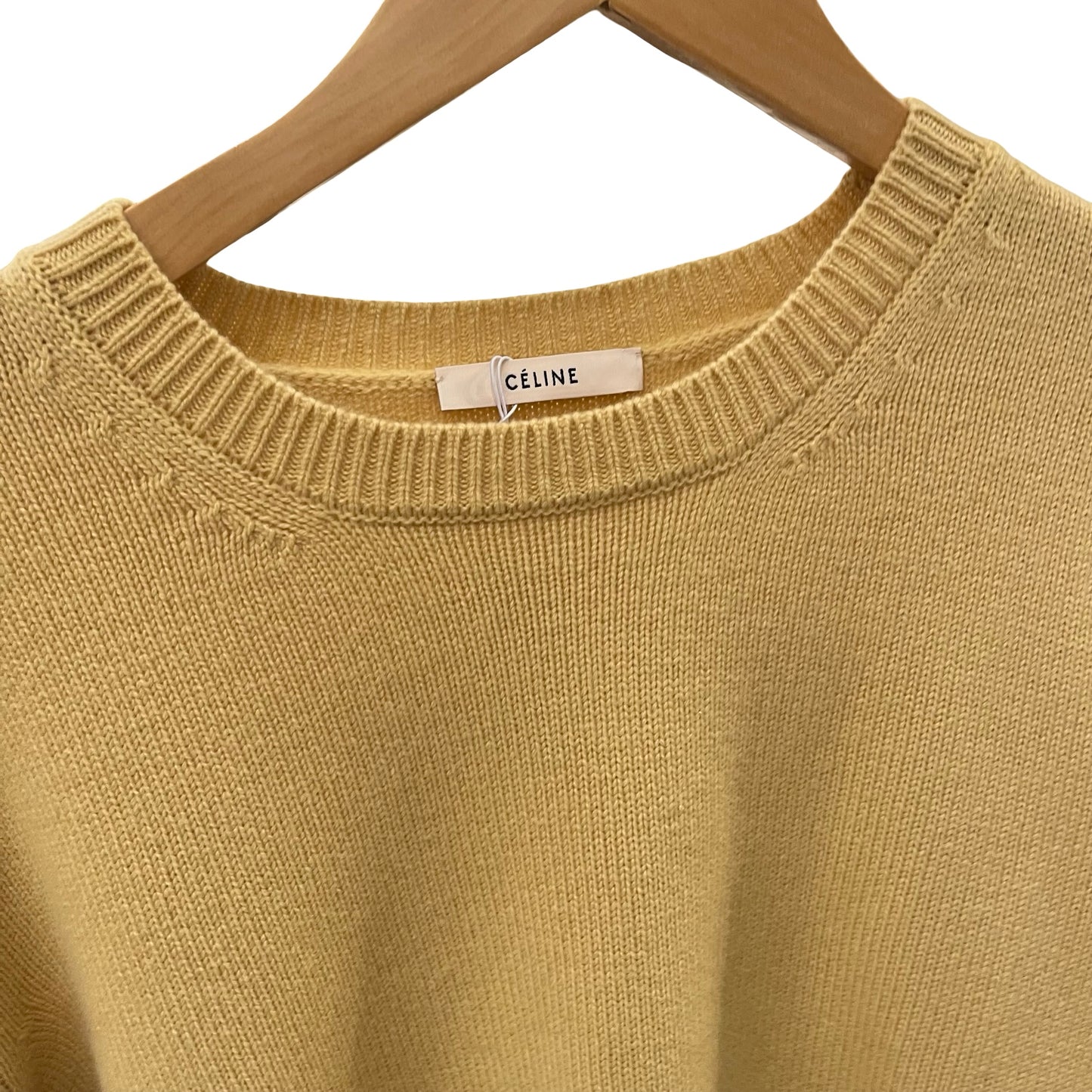 Used CÉLINE Cashmere Sweater Clothes Yellow