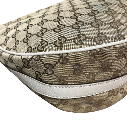 Used GUCCI Monogram Hobo Bag Beige Brown