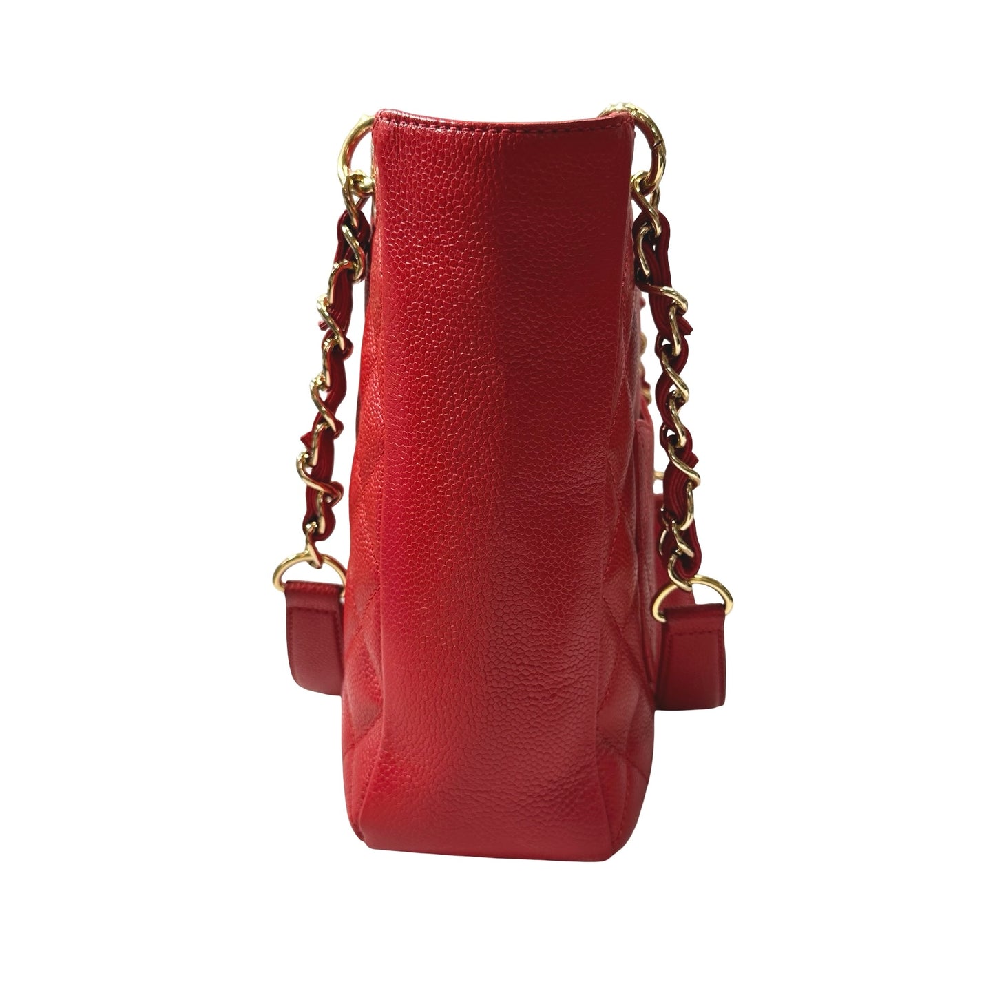 Used CHANEL GHW Used Chanel PST Shoulder Red Bag