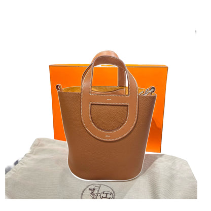 Used HERMÈS In The Loop Handbag Gold PHW