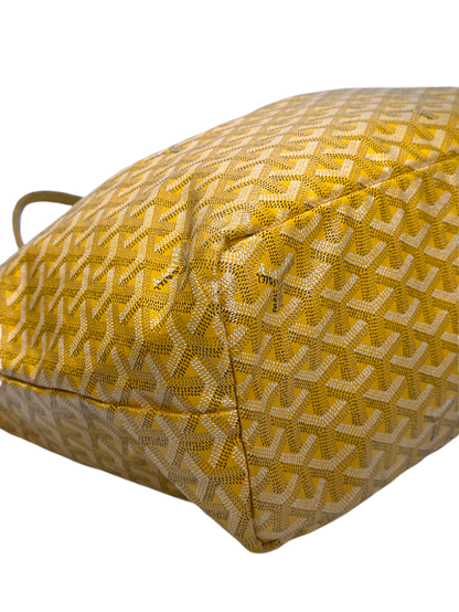 Used GOYARD Goyardine Canvas Saint Louis Tote Bag Yellow
