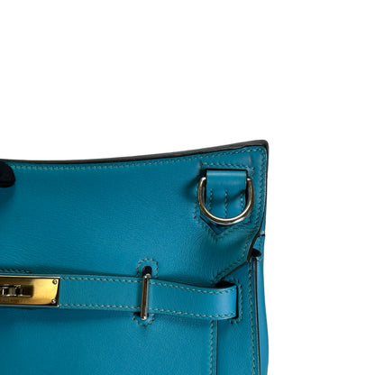 Used HERMES Swift Jypsiere 28 Shoulder Bag Bleu Jean PHW