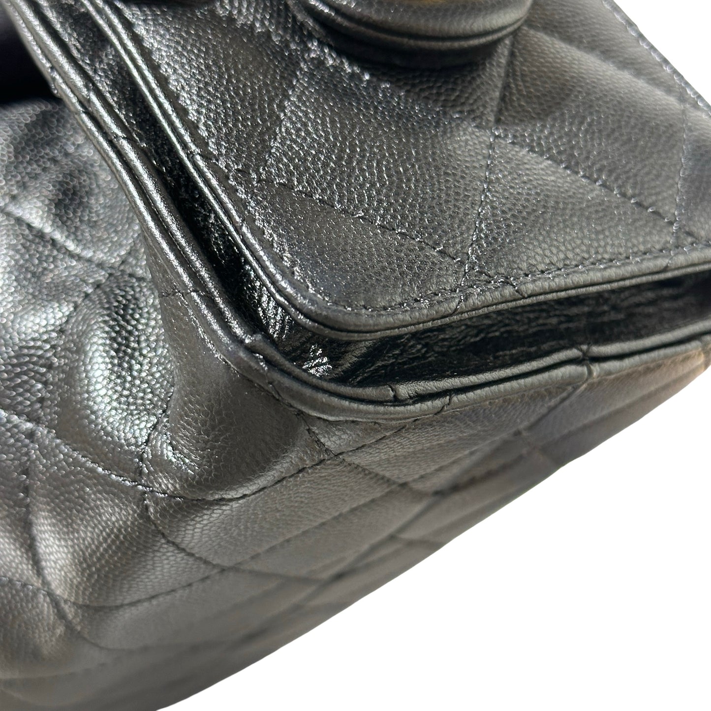 Used Chanel Mini 25 Shoulder Bag Black GHW