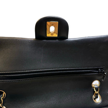 Used CHANEL Lambskin CF25 Shoulder Bag Black
