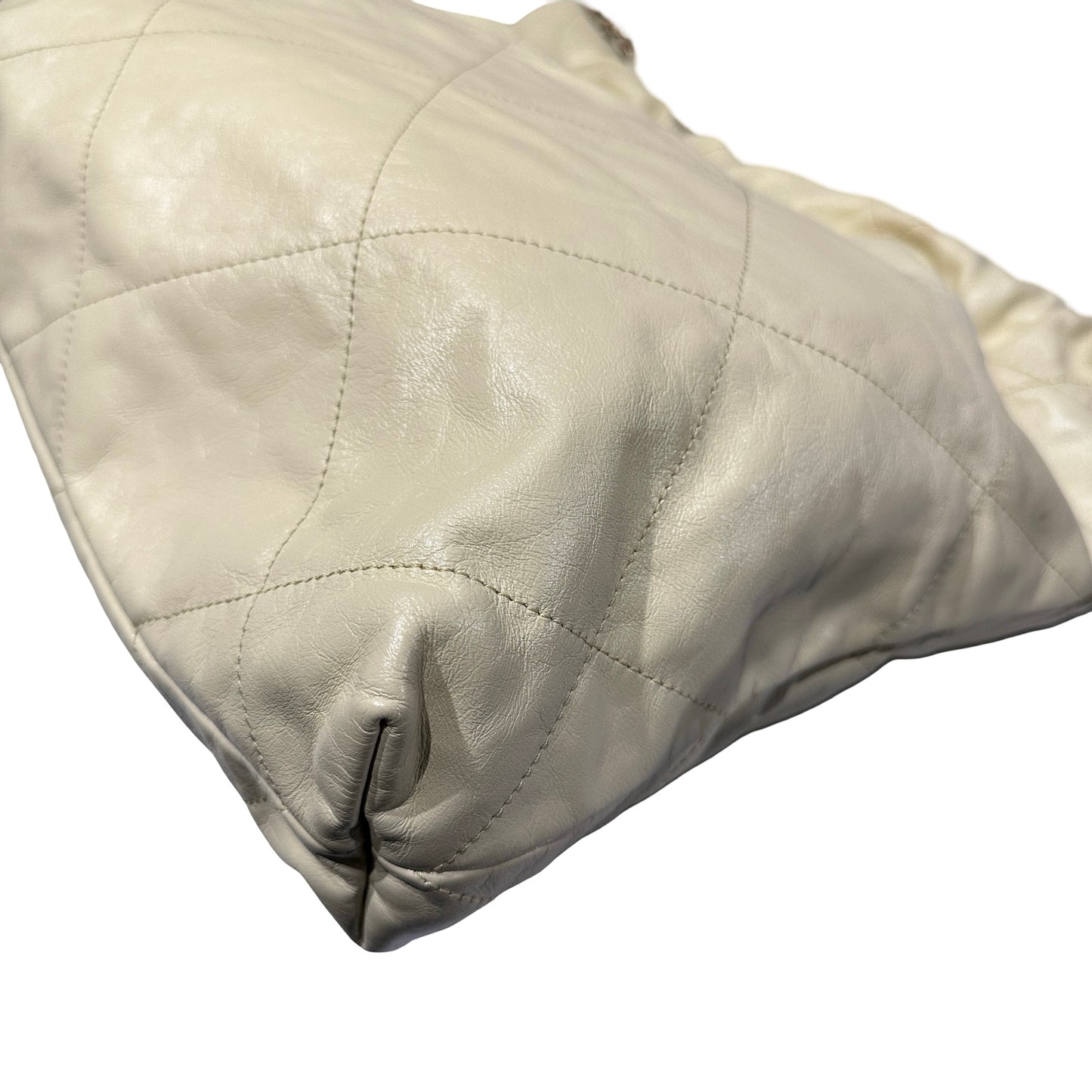 Used CHANEL Shoulder Bag Navy Beige GHW