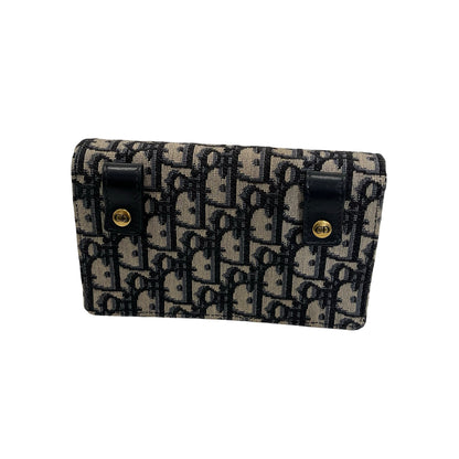 Used DIOR Belt bag Navy Beige GHW