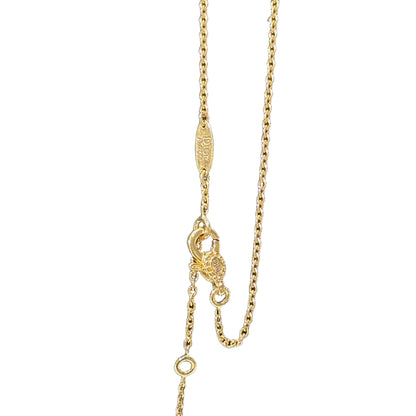 Used DIOR Yellow Gold Mother of Pearl Diamond Petite joaillerie RDV Necklace Necklace GHW