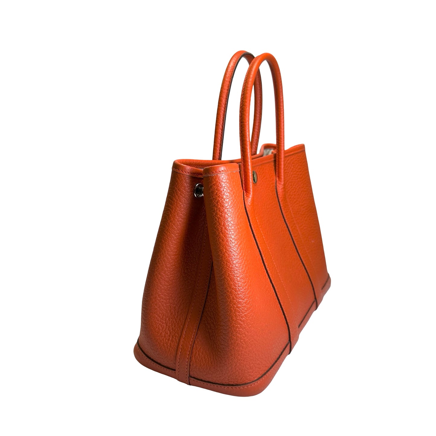 Used HERMES Negonda Garden Party Tote Bag Orange